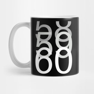 60th birthday typographical, minimalistic Mug